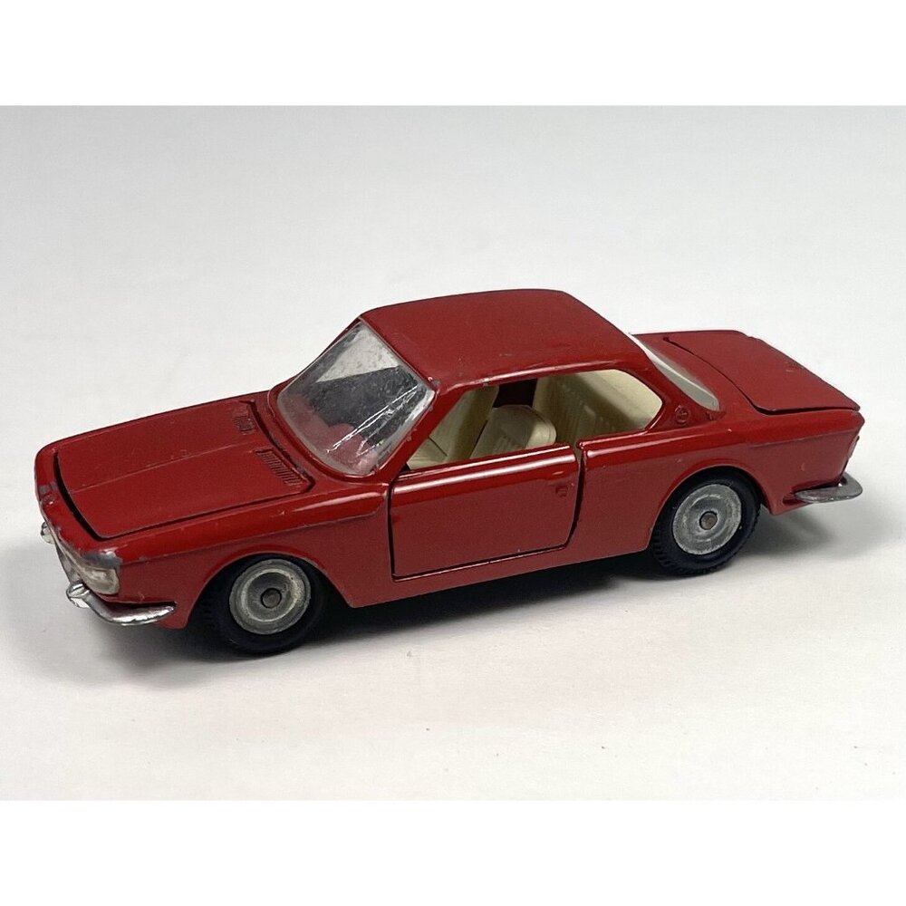 MEBETOYS 4" Red BMW-2000 Coupe Sport 1:43 Diecast Car A-17 Made in Italy *Flaws*